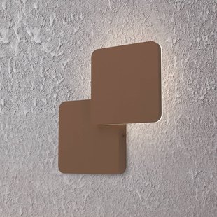 EGLO LED buiten wandlamp Pedersano, roestkleurig, lengte 14 cm, metaal