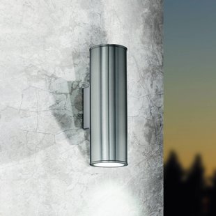 EGLO Wandlamp Riga, roestvrij staal, hoogte 20 cm, roestvrij staal, 2-lamps
