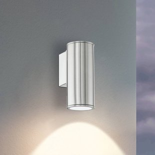 EGLO Wandlamp Riga, roestvrij staal, hoogte 15 cm, roestvrij staal