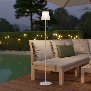 EGLO Scordiano-L zonne-LED-terraslamp, wit, hoogte 120 cm