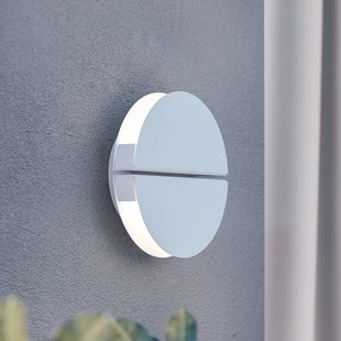 EGLO LED buiten wandlamp Vascella, wit, Ø 18 cm, metaal