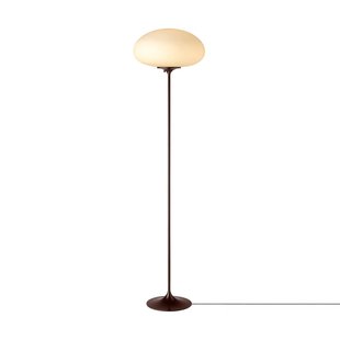 Gubi vloerlamp Stemlite, zwart-rood, hoogte 150 cm, dimbaar