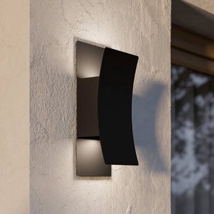 EGLO Verdolino LED buiten wandlamp, zwart, hoogte 28 cm, metaal