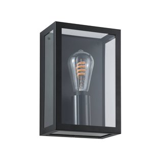 EGLO Buitenwandlamp Alamonte-Z, zwart, hoogte 26 cm, E27-smart