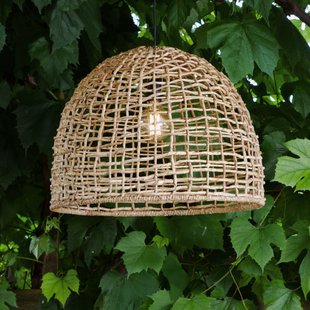 PR Home Buiten hanglamp Cebu, Lampakanay, Ø 57 cm, stekker, IP44