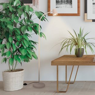 Briloner Vloerlamp Skriva, beige, verstelbaar, metaal, GU10