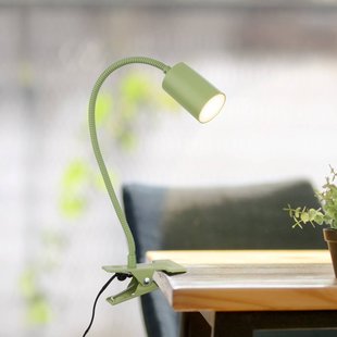 Briloner LED klemlamp Fleks, limoengroen, flexibel, metaal