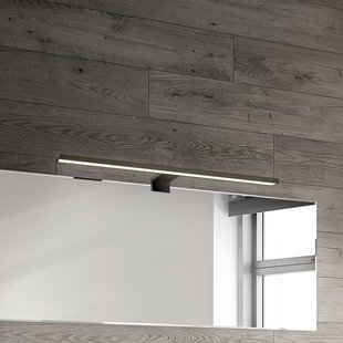 Briloner LED spiegellamp Dun 2 in 1, mat zwart, IP44, lengte 50 cm