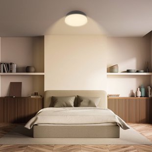 Briloner LED plafondlamp Nikan, antraciet, Ø 28,5 cm, 3.000 K