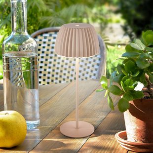 Briloner LED tafellamp Brilo unplugged Riffle, 36 cm, beige