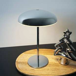 Briloner LED tafellamp Brilo unplugged Caxa 30 cm, chroom