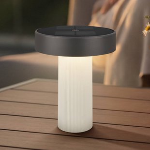 Briloner LED tafellamp Poga, oudwit/antraciet, IP44