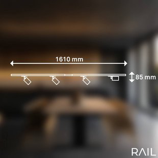 Briloner Railsystem starterset, zwart, lengte 150 cm, 4 x GU10