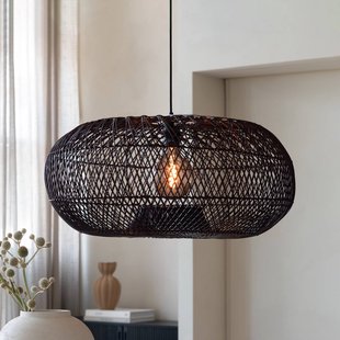 GOOD & MOJO hanglamp Arizona, rood, Ø 70 cm, rotan, E27
