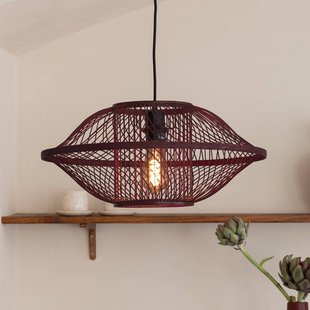 GOOD & MOJO hanglamp Maui, rood, Ø 50 cm, bamboe, E27