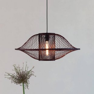 GOOD & MOJO hanglamp Maui, rood, Ø 70 cm, bamboe, E27