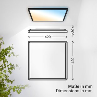 B.K. Licht LED paneel Shallow Remote CCT, 42 x 42 cm, zwart, achtergrondverlichting
