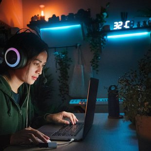 B.K. Licht LED strip Fly USB, lengte 5 m, RGBW, afstandsbediening