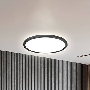 B.K. Licht LED paneel Slim met afstandsbediening RGBW, Ø 42 cm, zwart,