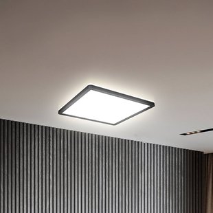 B.K. Licht LED paneel Slim met afstandsbediening RGBW, 29 x 29 cm, zwart,
