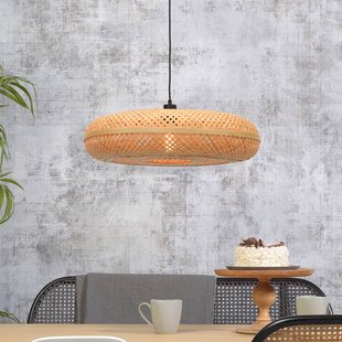 GOOD & MOJO hanglamp Palawan, naturel, Ø 60 cm, bamboe, E27