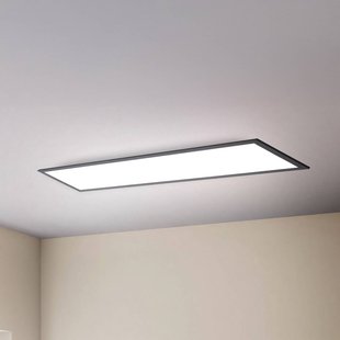 B.K. Licht LED paneel Odin met afstandsbediening CCT, 100 x 25 cm, zwart