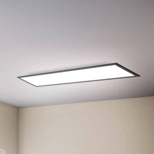B.K. Licht LED paneel Odin aan/uit, 100 x 25 cm, zwart, 4.000 K