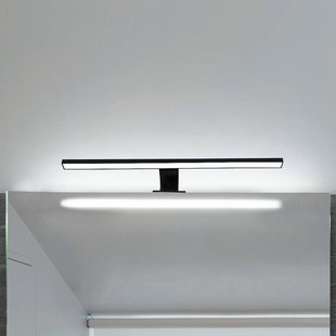B.K. Licht LED spiegellamp Bill, B 60 cm, zwart, metaal, 4.000 K