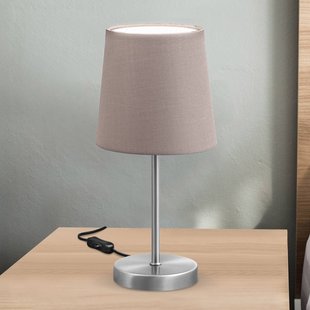 B.K. Licht Tafellamp Kaneo, taupe, hoogte 30,8 cm, metaal, textiel, E14