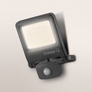 OSRAM buitenspot ENDURA FLOOD, grijs, sensor 30 W 830 IP44