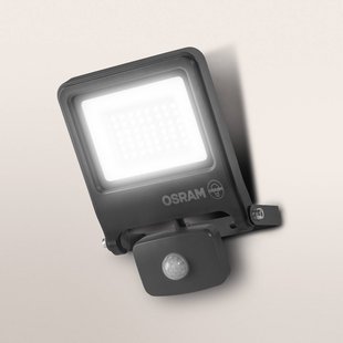 OSRAM buitenspot ENDURA FLOOD, grijs, sensor 30 W 840 IP44