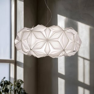 Slamp Hanglamp C'EST LA VIE, wit/transparante kabel, Ø 53 cm