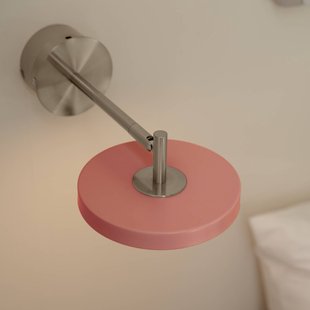 UMAGE LED wandlamp Asteria Short, roze, staal, vaste aansluiting