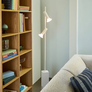 Hübsch Vloerlamp SET, lichtgrijs, hoogte 160 cm, ijzer/glas, 2-lamps