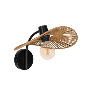 EGLO Wandlamp Siruela, bruin, 37 x 25 cm, papieren snoer, E27