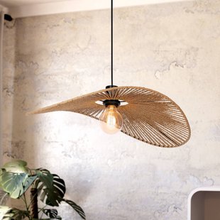 EGLO Hanglamp Siruela, 56 x 40 cm, bruin, papieren koord, E27