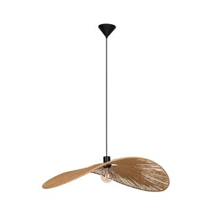 EGLO Hanglamp Siruela, 80 x 60 cm, bruin, papieren snoer, E27