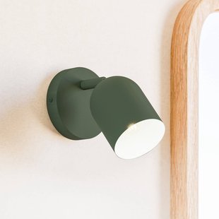EGLO Wandspot Tilston, donkergroen, Ø 9 cm, staal, E14