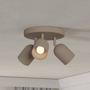 EGLO Plafondspot Tilston, beige, Ø 25 cm, 3-lamps, staal