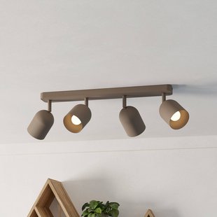 EGLO Plafondspot Tilston, beige, lengte 58 cm, 4-lamps, staal