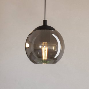 EGLO Hanglamp Ariscani, rookgrijs, Ø 20 cm, glas, E27