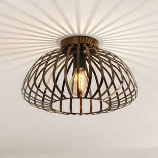 EGLO Plafondlamp Espinal, geborsteld brons, Ø 39 cm, metaal E27