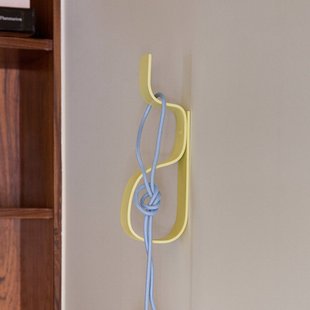 Hübsch Kledinghaak Nami, geel, hoogte 20 cm, ijzer
