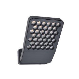 LUTEC LED buiten wandlamp ATLANTIS, donkergrijs, 22 cm, metaal, IP54