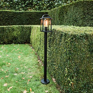 LUTEC Tuinpadverlichting KELSEY, zwart, hoogte 104 cm, metaal, IP44, E27