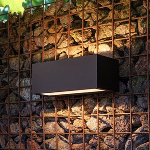 LUTEC LED buiten wandlamp GEMINI, zwart, 22 cm, IP54, omhoog/omlaag