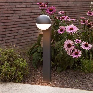 LUTEC Tuinpadverlichting LOOMA, donkergrijs, hoogte 70 cm, metaal, IP54, E27