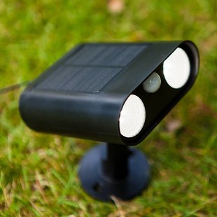 LUTEC LED prikspot BINGO, zwart, 16 cm, sensor, IP54