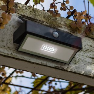 LUTEC LED buiten wandlamp ARROW, donkergrijs 18 cm, sensor, IP44