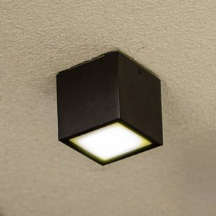 LUTEC LED buiten plafondlamp GEMINI, donkergrijs, 9 x 9 cm, IP65